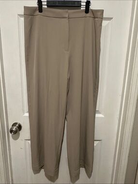 H&M Taupe High-Rise Wide-Leg Trousers